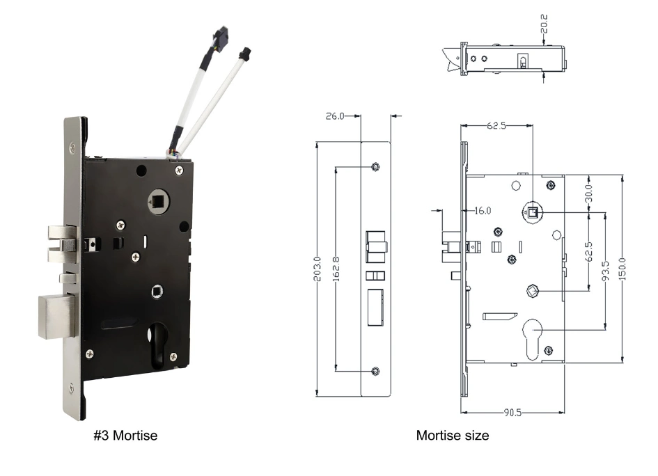 RFID Card System Smart Door Lock for Home Hotel Apartment