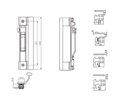 Sliding Door and Window Handle Sliding Latch Lock Accessories-TM107-A12