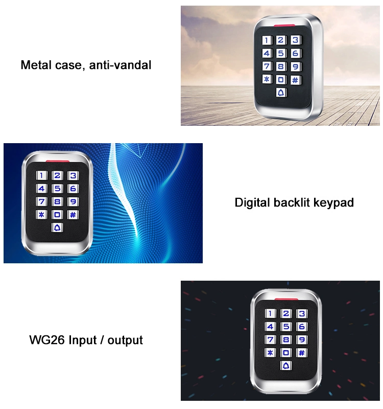 Unlock Waterproof IP68 Standalone Metal Access Control Keyboard