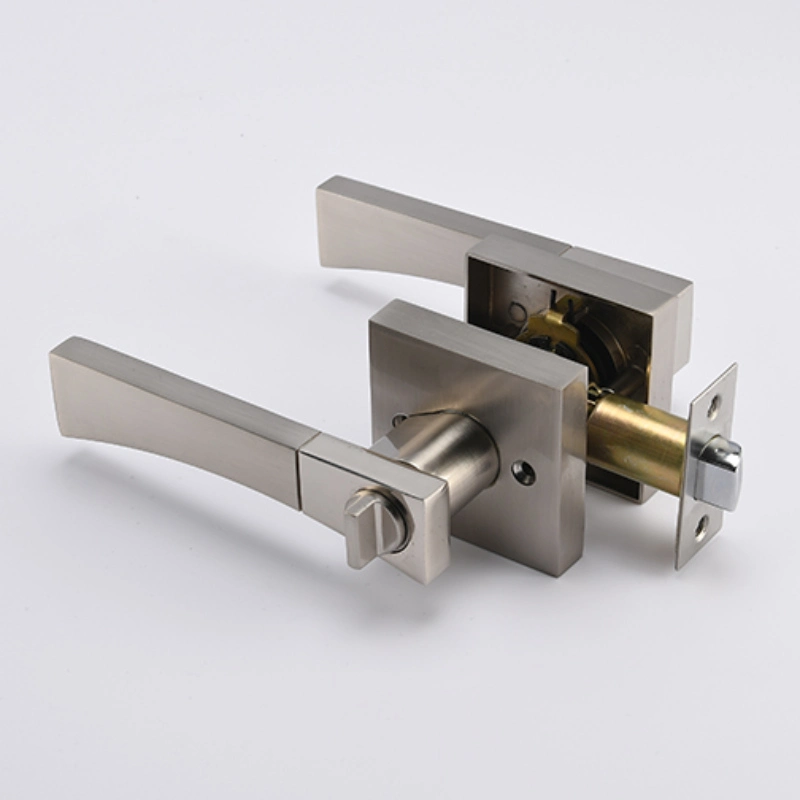 Modern Design Privacy Door Lock Lever Handle for Bathroom, Bedroom