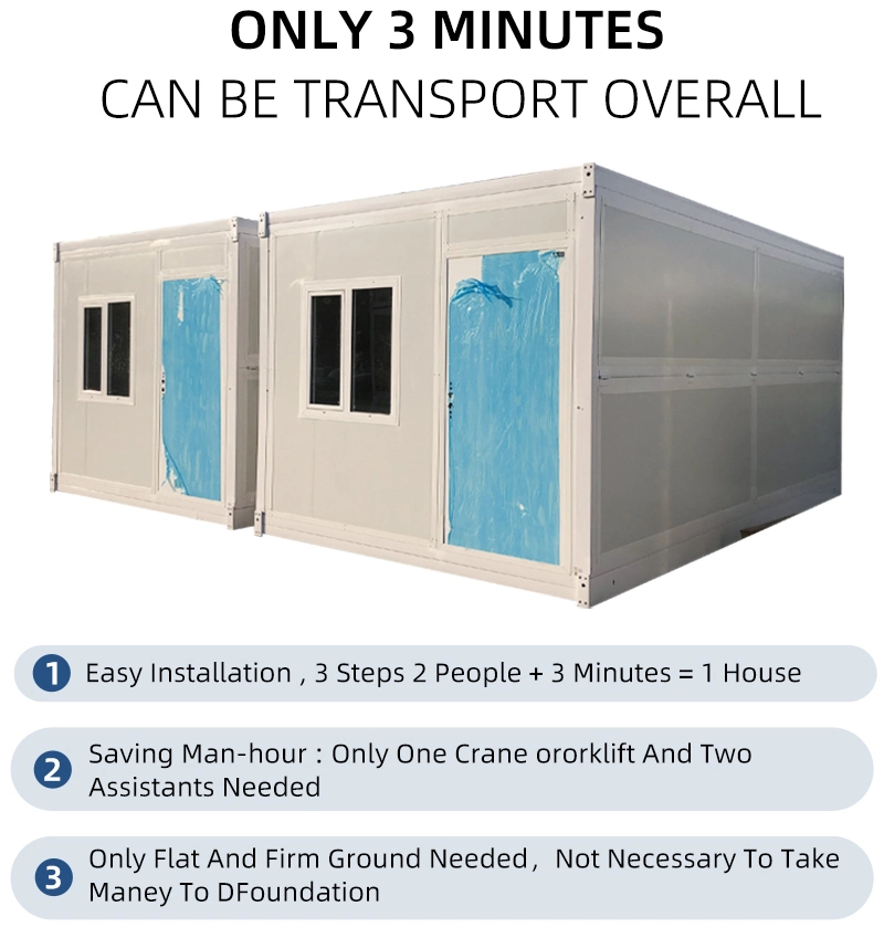 Eco Prefab Modular Collapsible Container Modern Folding Collapsible Office Container Apartment