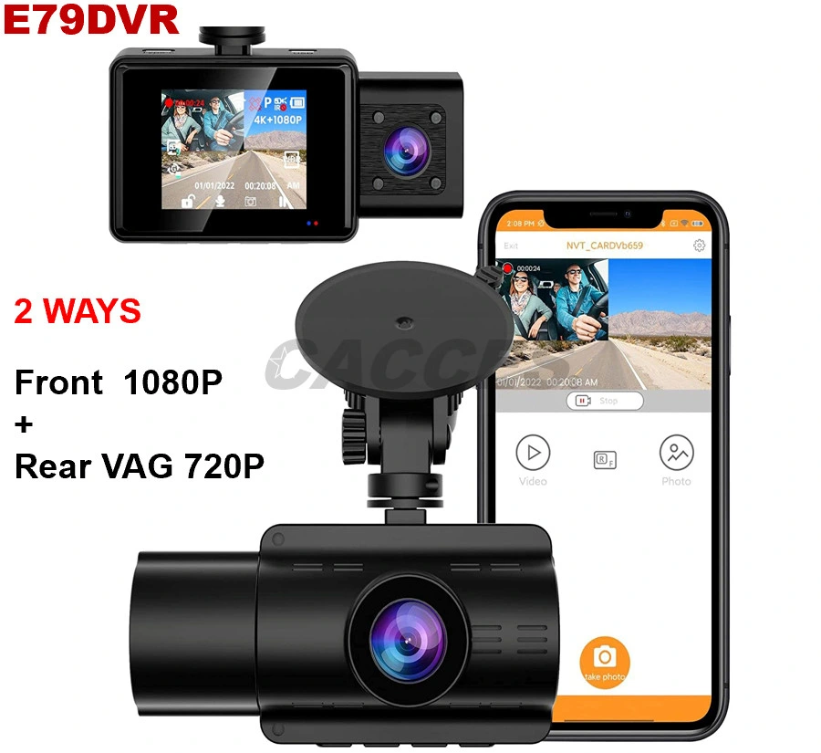 Dash Cam 128GB SD Card 1080P Full HD Car Camera 2560X1440p HD F1.6 Aperture Recorder Ultra Night Vision 170 Wide Angle Smart Dash Camera Loop Record, G-Sensor