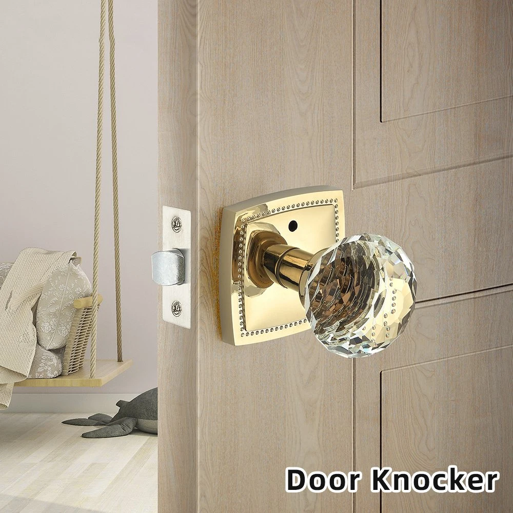 Modern Simple Design Zinc Alloy Crystal Bedroom Interior Door Handle