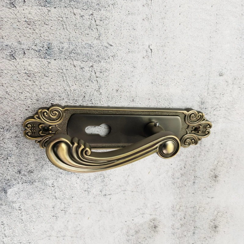 B922-139 Vaisite Brand European Antique Style Zamak Front Door Lever Handle on Rosette