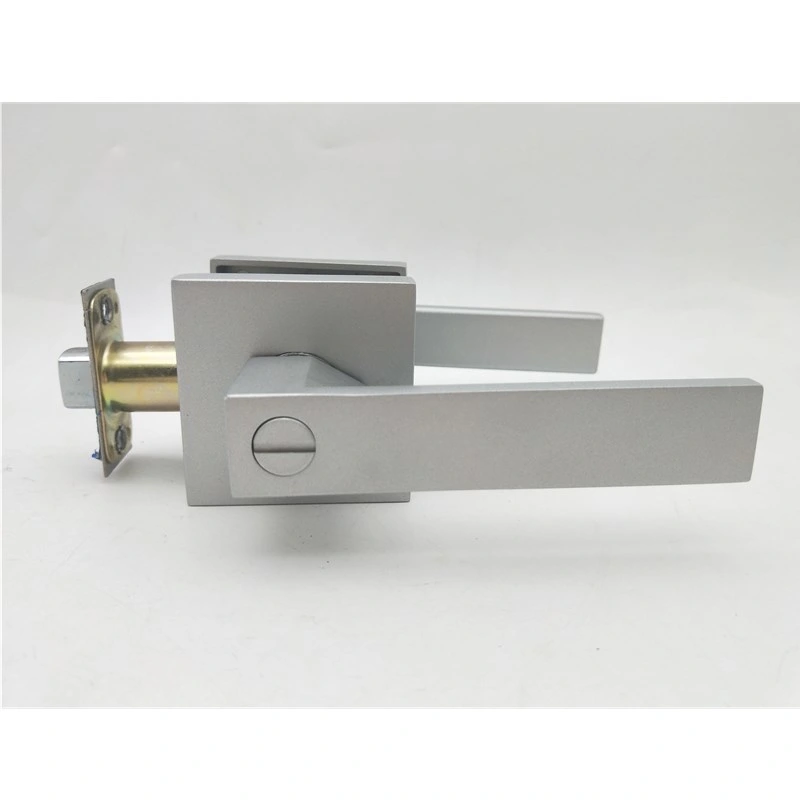 New Design Door Handle Tubular Lock Silver Aluminum Lever Lock