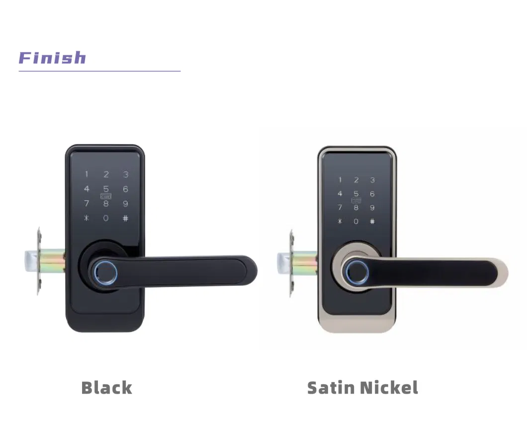 Tuya WiFi APP High Security Smart Lock Biometric Fingerprint Smart Door Lock ANSI Standard for Home Hotel Apartment