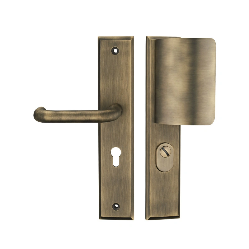 Zinc Alloy Kitchen Interior Double Sided Long Lever Type Wooden Door Lock Set Handle