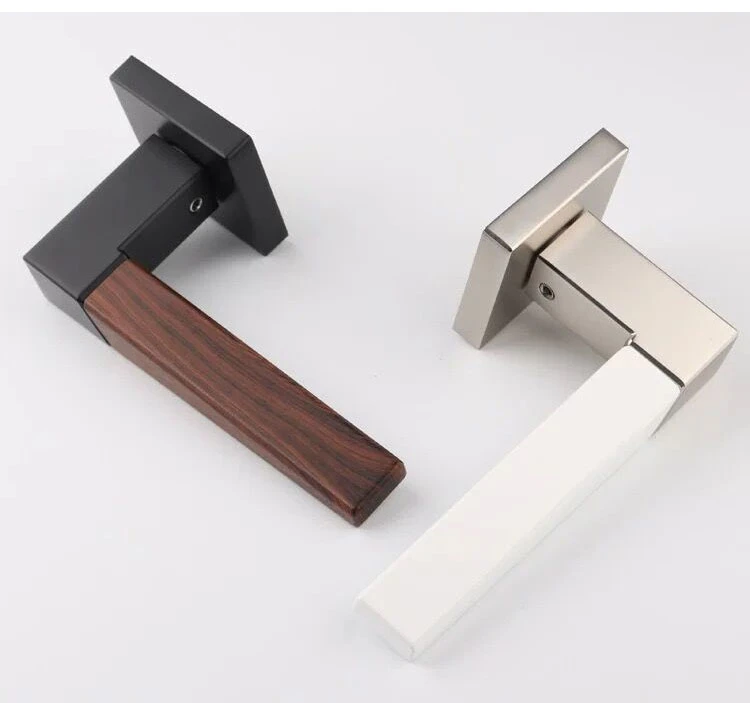 Zinc Alloy Vintage Wood Grain Door Lever Handle