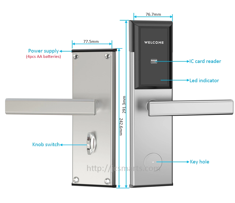 RFID Card System Smart Door Lock for Home Hotel Apartment