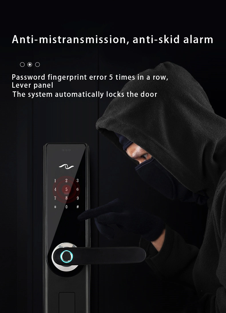 Smart Digital Door Lock WiFi Tuya IC Card Electronic Fingerprint Password Lock