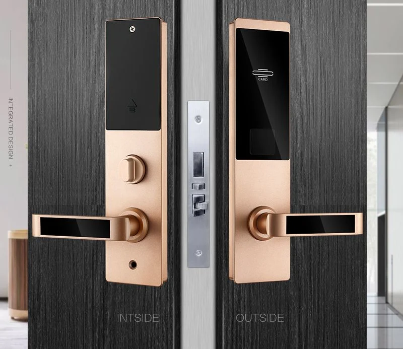 Electronic Key Card Reader Door Smart Lock for Hotel/Apartment with Free Software