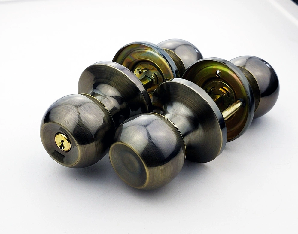 Good Quality Cheaper Price Iron Tubular Knob Round Lock (607PB-PS, ET, BK)