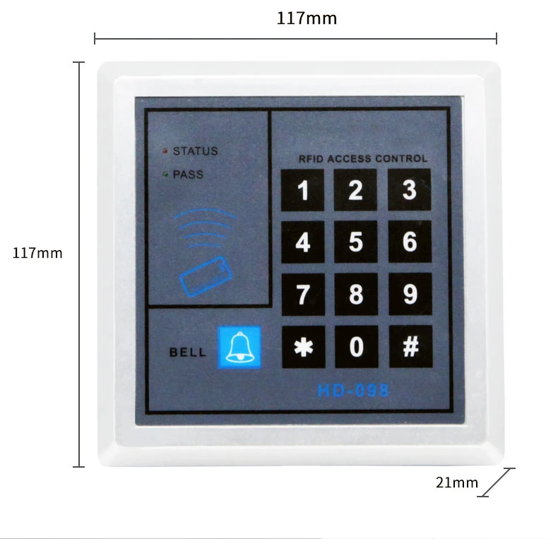 Card&Passwords Entering Security Keypad Access Control System