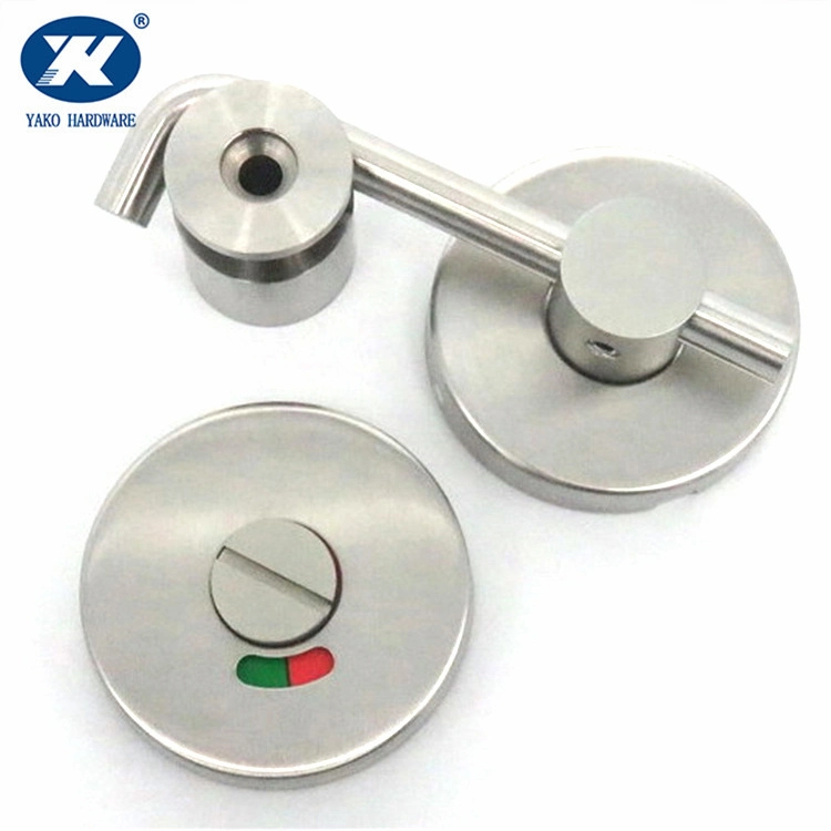 Stainless Steel Round Cubicle Door Bolt Lock Thumb Turn &amp; Release Bathroom Toilet Washroom Wc Indicator