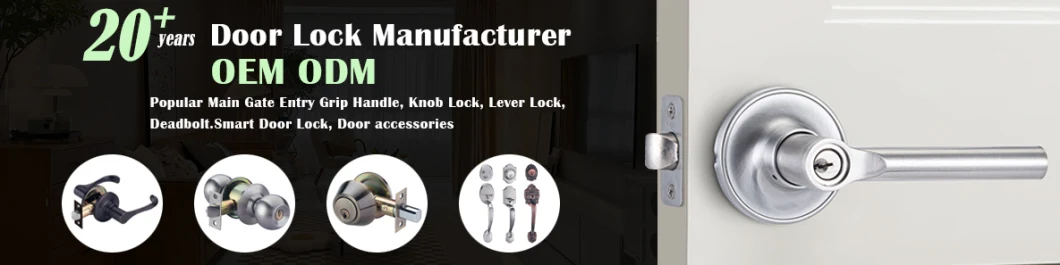 2023 Hot Selling Satin Nickel Tubular Lever Handle Lock Without Keys