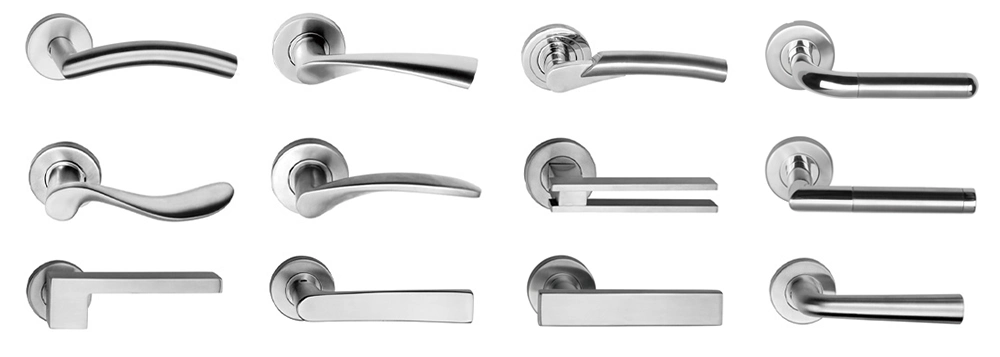 Basic Customization Luxury Door Handle Solid Stainless Steel Lever Gold Handle Knurled Door Handle