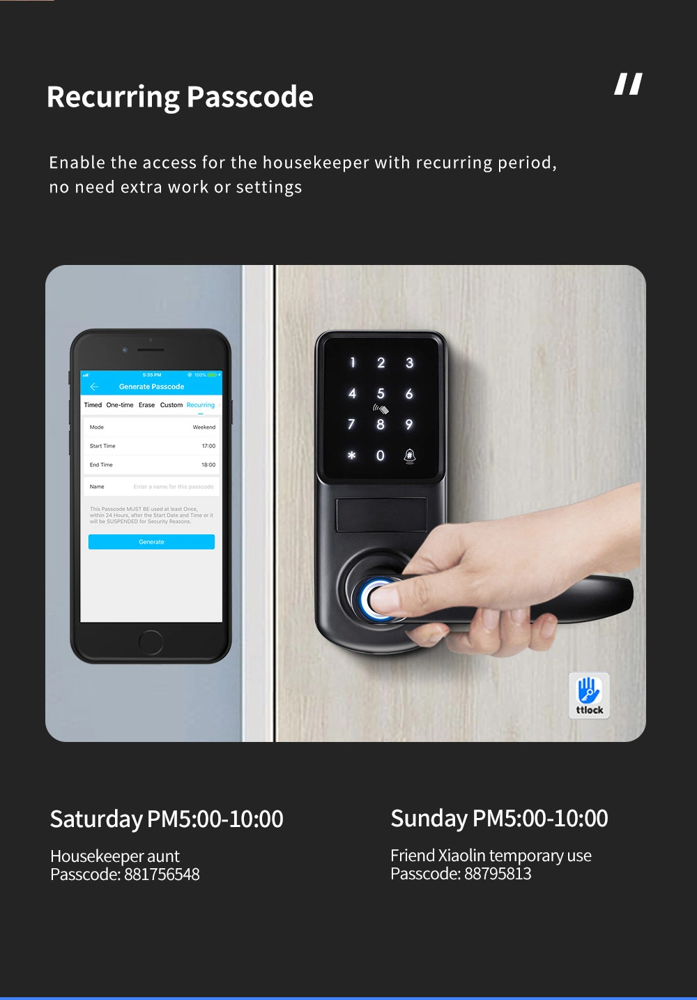 High Safety Smart Lock for Apartment Office Hotel Fingerprint Lock Doorbell