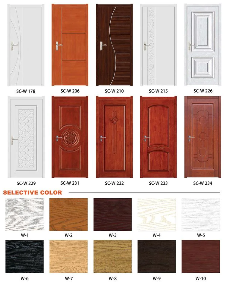 Used Wooden Luxury Main Door, Wood Door Design (SC-W041)