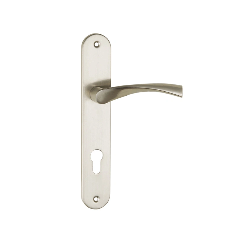 Wen Zhou Door Locks Aluminum Zinc Alloy Interior Gold Door Handle with Plate