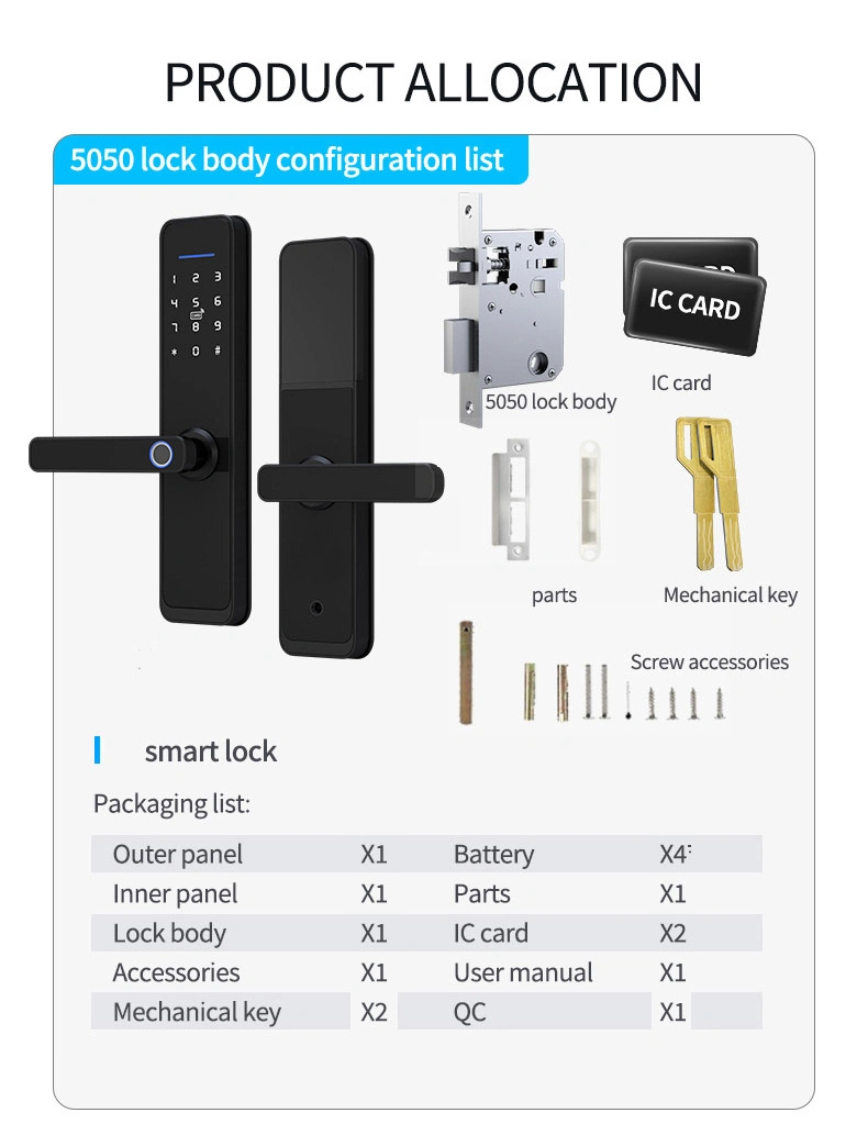 Best Electronic Aluminum Alloy Door Handle Fingerprint Lock with Bluetooth Feature