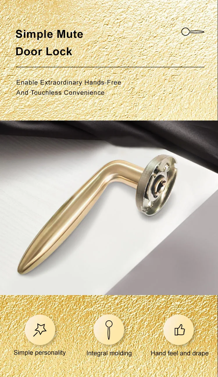 Hot Sale Hollow Handles Gold Main Door Lock Lever Handles