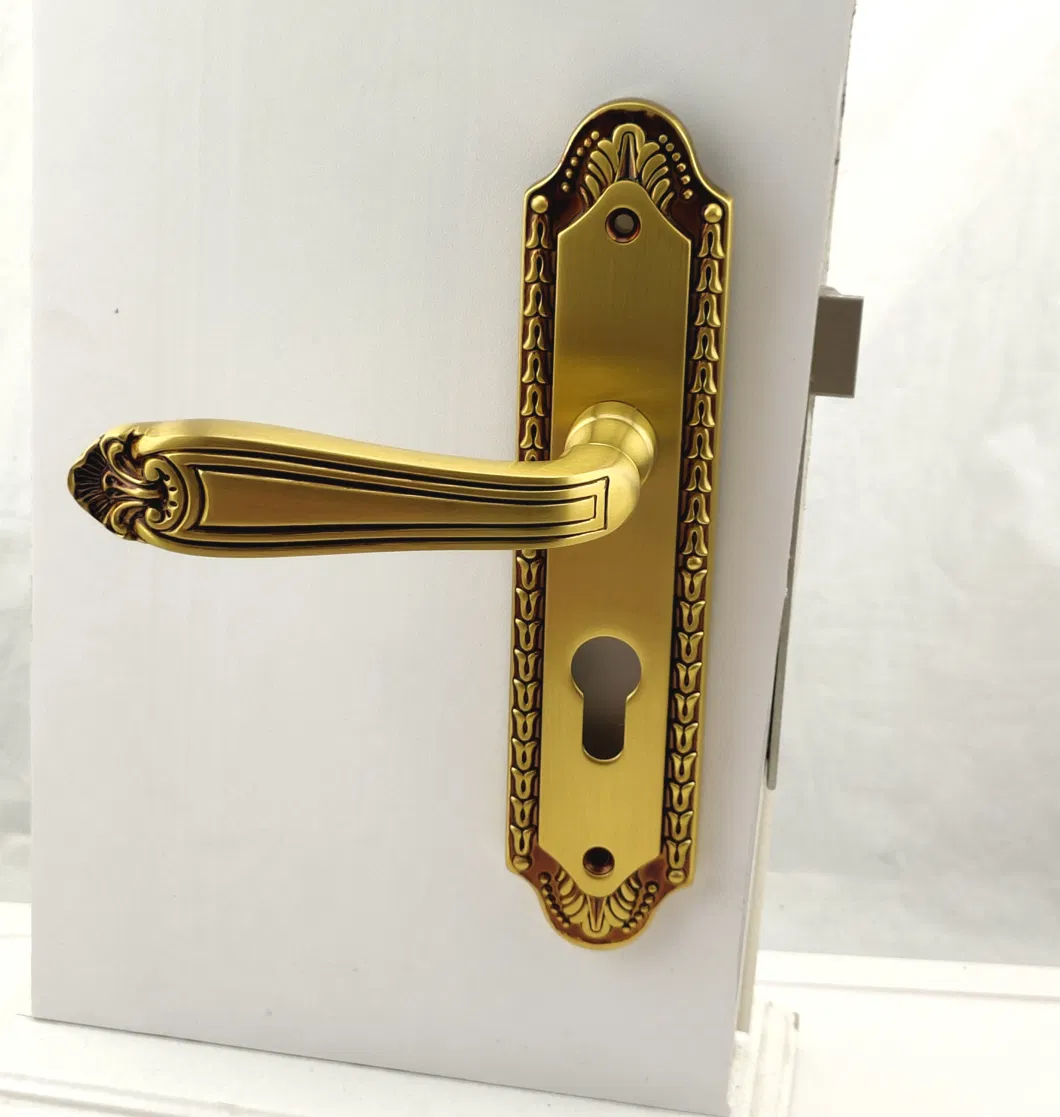 European Style Luxury Antique Brass Door Handle Lock (3003)