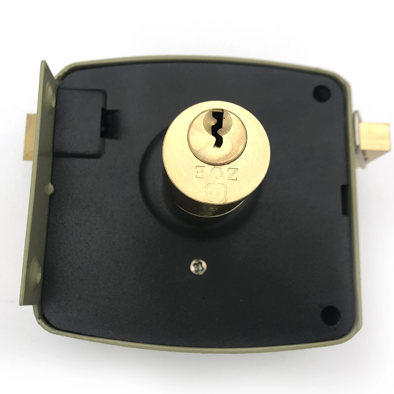 High Security Gate Door Lock Night Latch Surface Mount Brass Rim Door Lock