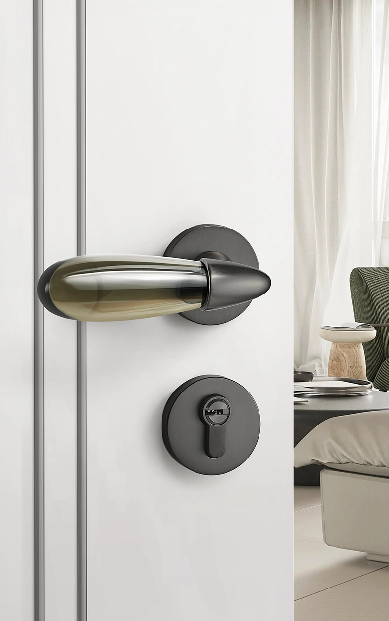 Simple Design Classic Polished Bright Chromium Zinc Alloy Front Decorative Door Handle