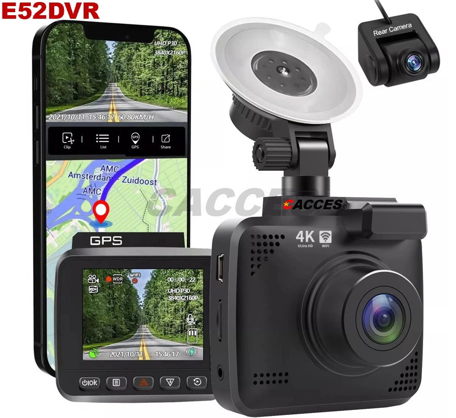 Dash Cam 128GB SD Card 1080P Full HD Car Camera 2560X1440p HD F1.6 Aperture Recorder Ultra Night Vision 170 Wide Angle Smart Dash Camera Loop Record, G-Sensor