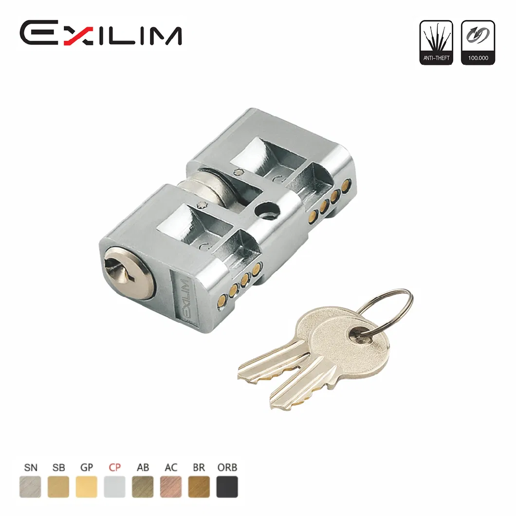 Double-Side Opening Wooden Door Hardware Cylinder Lock Security for Home Office