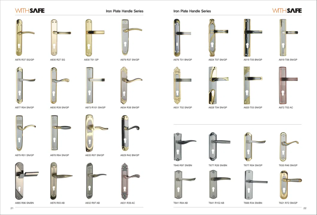 European Style Luxury Antique Brass Door Handle Lock (3003)