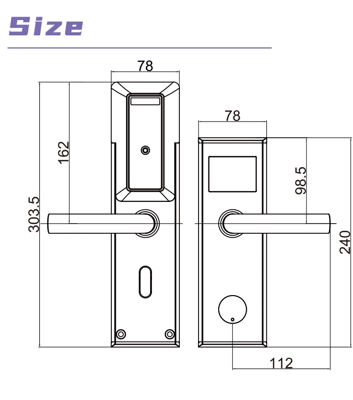 Intelligence Key Card Reader Safe System Stainless Steel Electronic RFID NFC Keyless Room Security Door Smart Hotel Locks