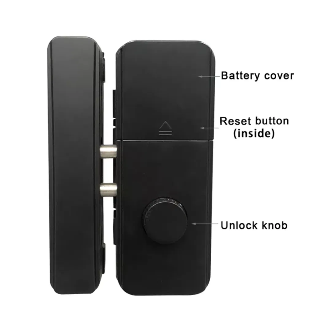 Automatic Biometric Fingerprint Frameless Sliding Electric Smart Glass Door Lock