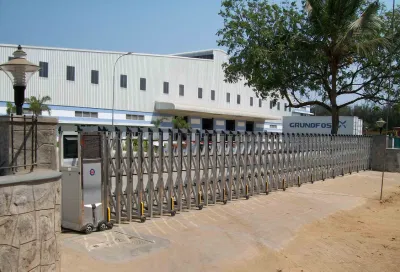 Hongmen Trackless Electric Collapsible Aluminium Alloy Automatic Retractable Gate
