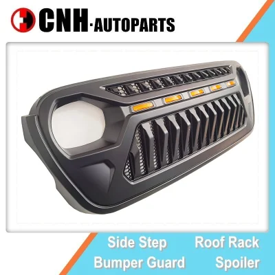 Car Parts Auto Accessory Front Grille for Wrangler Jl 2019 Rubicon Sahara Hood Grille with Daytime Light