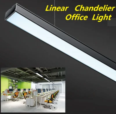 Rectangle Beam Angle LED Industrial Linear Profile Lights for Office Room Commercial Lighting
