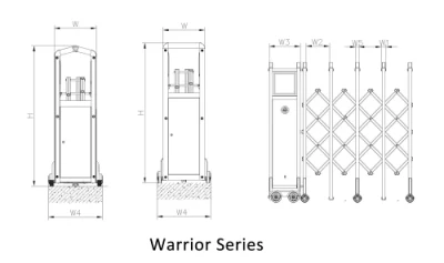 Hongmen Trackless Electric Collapsible Aluminium Alloy Automatic Retractable Gate