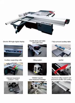 Woodworking Industrial Wood Cutting Sliding Table Panel Saw Machine 4kw (5.5kw) 3000mm