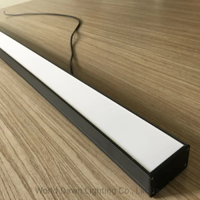Rectangle Beam Angle LED Industrial Linear Profile Lights for Office Room Commercial Lighting