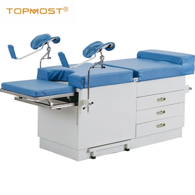 Ultifunction Adjustable with Drawers Medical Couch Manual Hospital Examination Delivery Gynaecological Table