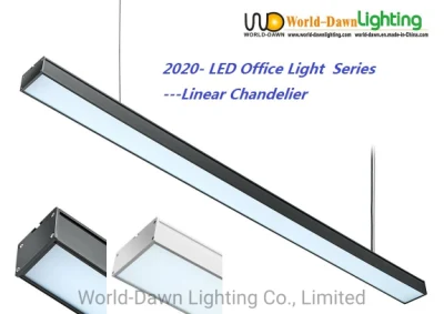 Rectangle Beam Angle LED Industrial Linear Profile Lights for Office Room Commercial Lighting