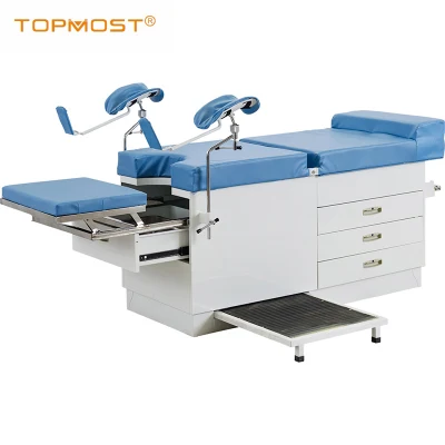 Ultifunction Adjustable with Drawers Medical Couch Manual Hospital Examination Delivery Gynaecological Table