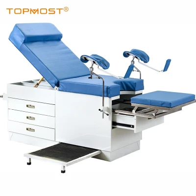 Ultifunction Adjustable with Drawers Medical Couch Manual Hospital Examination Delivery Gynaecological Table