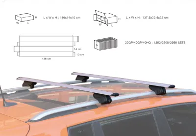 American Popular Car Roof Rack Roof Bars Luggage Rack for Seat Altea Freetrack, Altea XL