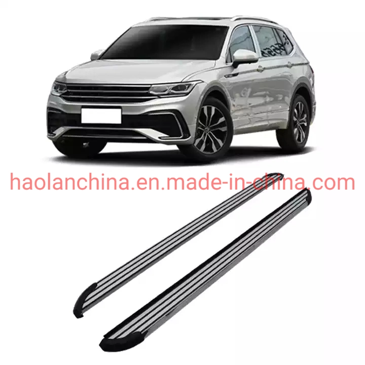 Low Price Car Aluminum Black Straight Surface Foot Step Wholesale Auto Body Universal Running Board for VW Tiguan L 2017+