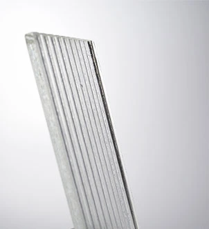 Clear Ribbed Glass for Window Door Decorative Tempered Glass