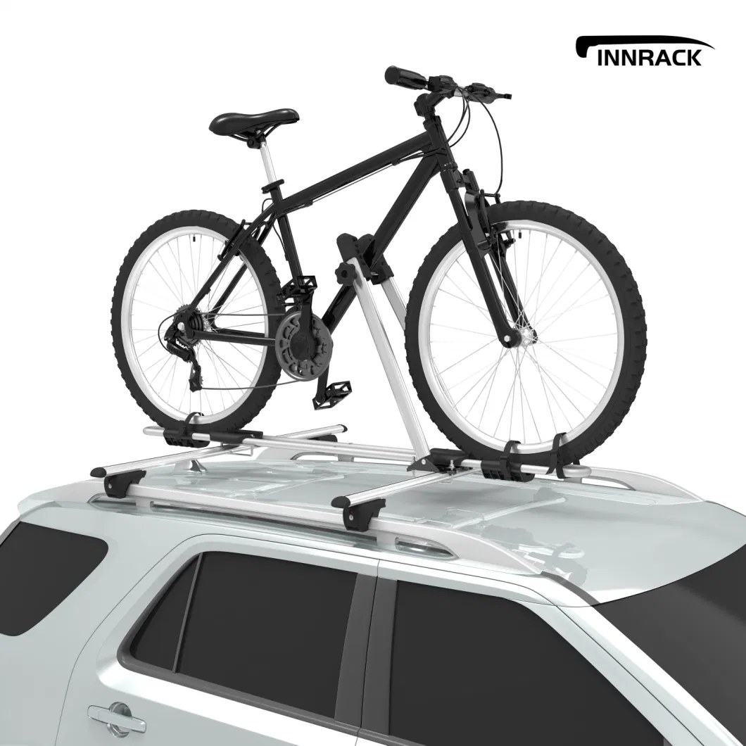 Universal Car Top Aluminum Alloy Lockable Roof Bar Bike Rack Adjustable Rack Luggage Carrier Bicycle