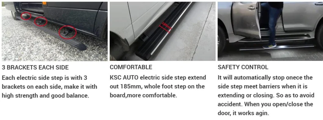 KSCPRO Automatic Retract Power Running Board Electric Side Step for Ford F150 F250 F350