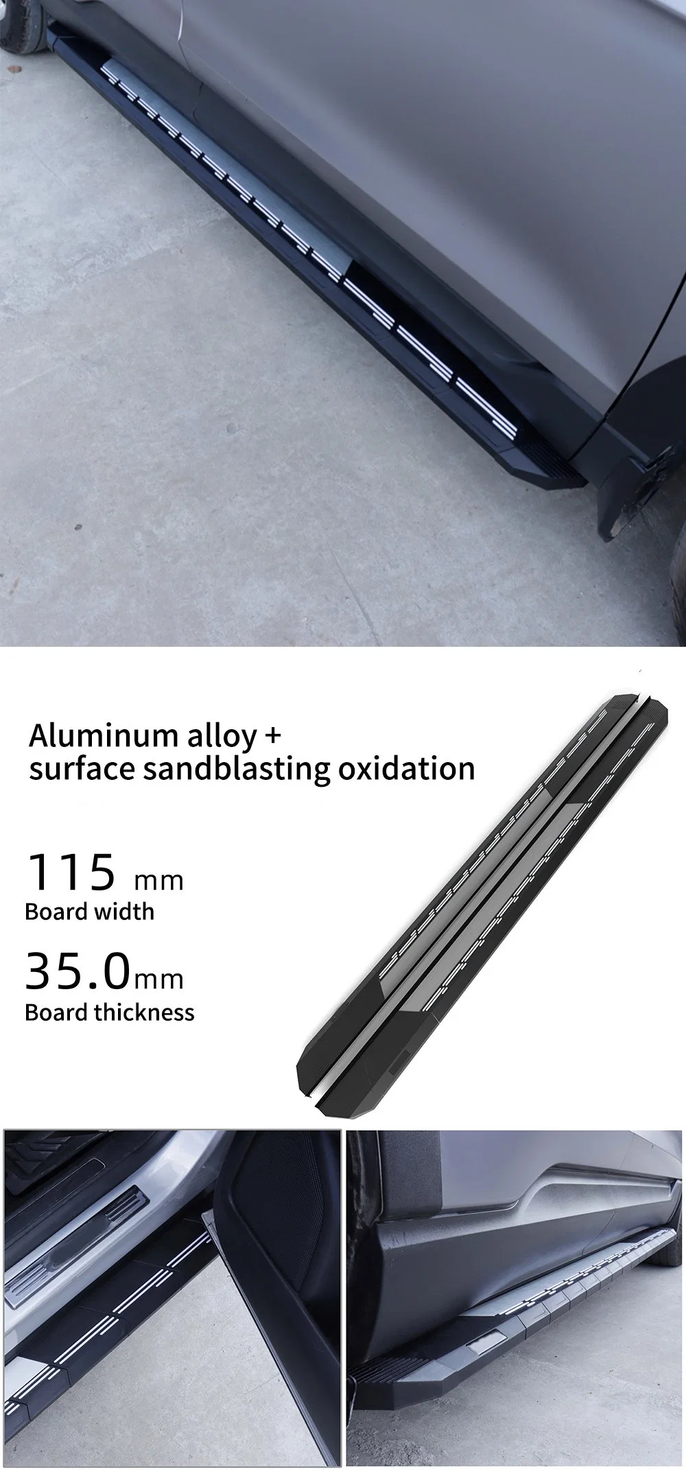 Universal 4X4 SUV Aluminum Car Side Step Running Board for KIA Sorento Sportage Carnival 2017