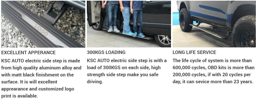 KSCPRO Automatic Retract Power Running Board Electric Side Step for Ford F150 F250 F350